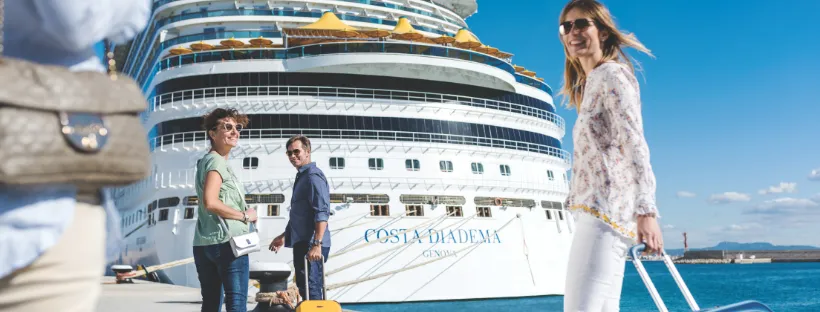 Embarquement sur le Costa Diadema