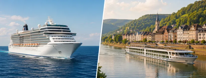 Comparaison entre une croisière maritime en pleine mer et une croisière fluviale