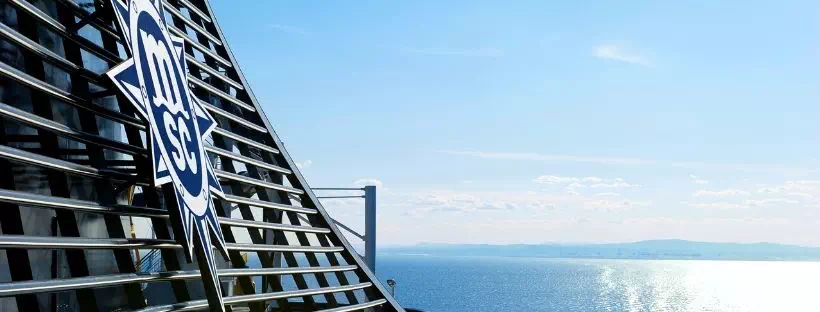 Le bateau de croisière MSC Preziosa en pleine mer