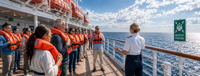 Exercice de sécurité en croisière