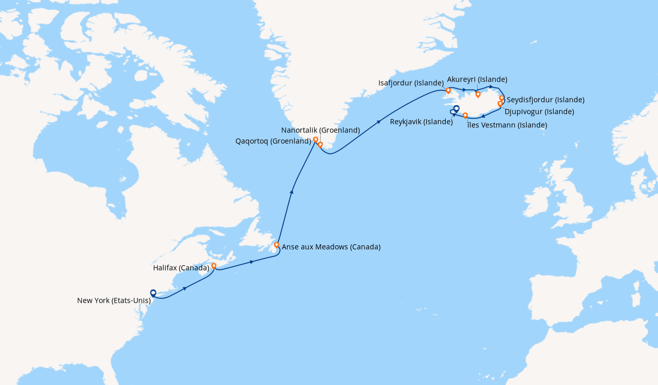 Croisiere New York City, New York to Reykjavik 306269