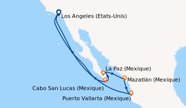 Itinéraire de la croisière Los Angeles (Etats-Unis), En mer, En mer, Pue...