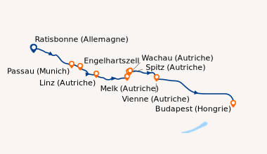 Itinéraire de la croisière Ratisbonne (Allemagne), Ratisbonne (Allemagne...