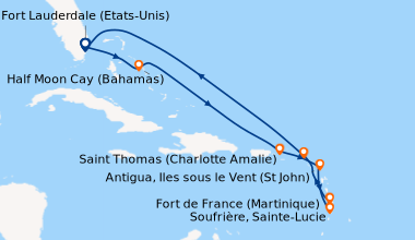 Itinéraire de la croisière Fort Lauderdale (Etats-Unis), Half Moon Cay (...