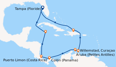 Itinéraire de la croisière Tampa (Floride), En mer, Grand Cayman (îles C...