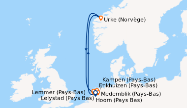 Itinéraire de la croisière Amsterdam et les perles de l'IJsselmeer (LEY_PP)