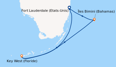 Itinéraire de la croisière Fort Lauderdale (Etats-Unis), Key West (Flori...