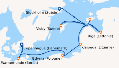 Itinéraire de la croisière Stockholm (Suède), Kuressaare, Saaremaa (Esto...