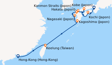 Itinéraire de la croisière Hong-Kong (Hong-Kong), Hong-Kong (Hong-Kong),...