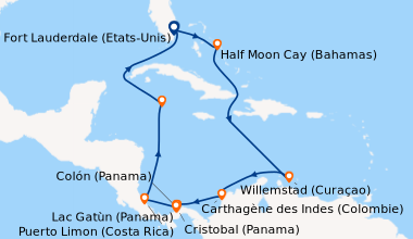 Itinéraire de la croisière Fort Lauderdale (Etats-Unis), Half Moon Cay (...