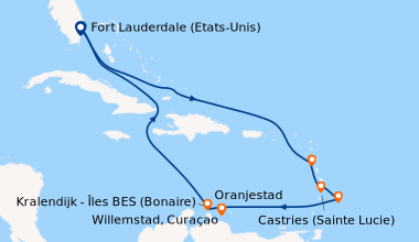Itinéraire de la croisière Fort Lauderdale (Etats-Unis), En mer, En mer,...