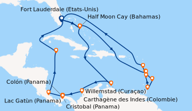 Itinéraire de la croisière Fort Lauderdale (Etats-Unis), Half Moon Cay (...