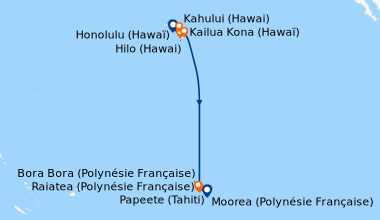 Itinéraire de la croisière Honolulu (Hawaï), Kahului (Hawai), Kahului (H...