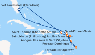 Itinéraire de la croisière Fort Lauderdale (Etats-Unis), En mer, En mer,...