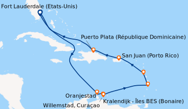 Itinéraire de la croisière Fort Lauderdale (Etats-Unis), En mer, En mer,...