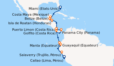 Itinéraire de la croisière Callao (Lima, Pérou), Callao (Lima, Pérou), S...
