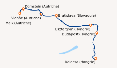 Itinéraire de la croisière Les perles de l'Empire austro-hongrois (WBB_PP)