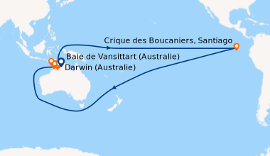 Itinéraire de la croisière Darwin (Australie), En mer, Wyndham (Australi...