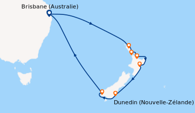 Itinéraire de la croisière Brisbane (Australie), En mer, En mer, En mer,...