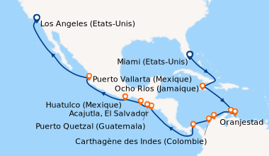 Itinéraire de la croisière Miami (Etats-Unis), En mer, Ocho Rios (Jamaiq...