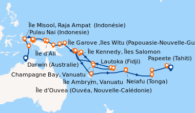 Itinéraire de la croisière Darwin (Australie), En mer, Pulau Nai (Indone...