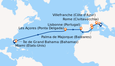 Itinéraire de la croisière Miami (Etats-Unis), Great Stirrup Cay (Bahama...