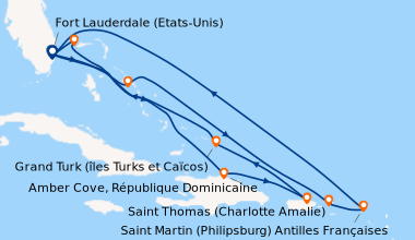 Itinéraire de la croisière Fort Lauderdale (Etats-Unis), Half Moon Cay (...
