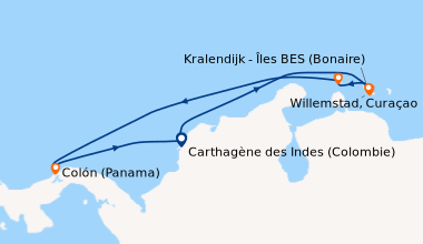 Itinéraire de la croisière Carthagène des Indes (Colombie) , En mer, Wil...