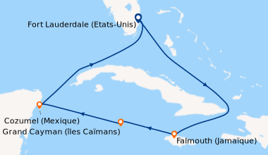 Itinéraire de la croisière Fort Lauderdale (Etats-Unis), Princess Cays (...