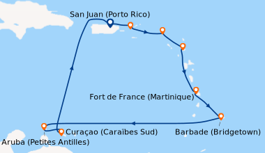 Itinéraire de la croisière San Juan (Porto Rico), Saint Thomas (Charlott...