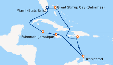 Itinéraire de la croisière Miami (Etats-Unis), Great Stirrup Cay (Bahama...