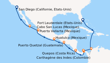 Itinéraire de la croisière Fort Lauderdale (Etats-Unis), En mer, En mer,...