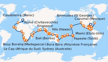 Itinéraire de la croisière Miami (Etats-Unis), Miami (Etats-Unis), En me...