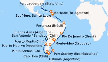 Itinéraire de la croisière Fort Lauderdale (Etats-Unis), En mer, En mer,...