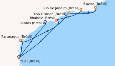 Itinéraire de la croisière Itajai (Brésil), Ilhabela, Brésil, Rio De Jan...