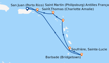 Itinéraire de la croisière San Juan (Porto Rico), Saint Thomas (Charlott...