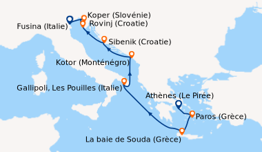 Itinéraire de la croisière Athènes (Le Pirée), Paros (Grèce), La baie de...