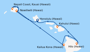 Itinéraire de la croisière Honolulu (Hawaï), Kahului (Hawai), Kahului (H...