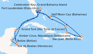 Itinéraire de la croisière Fort Lauderdale (Etats-Unis), Half Moon Cay (...