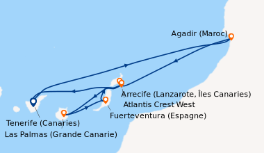 Itinéraire de la croisière Canaries, Maroc