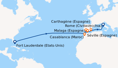 Itinéraire de la croisière Fort Lauderdale (Etats-Unis), En mer, En mer,...