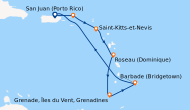 Itinéraire de la croisière San Juan (Porto Rico), Tortola (Roadtown - Îl...