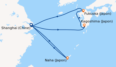 Carte de l'itinéraire de la croisière