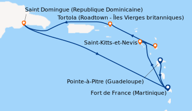 Itinéraire de la croisière Antilles, Iles Vierges