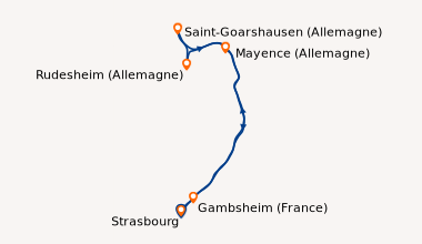 Itinéraire de la croisière Magie de Noël, saveurs et traditions de l'Avent en croisière sur le Rhin (MNL_PP)