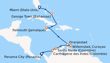 Itinéraire de la croisière Panama City (Panama), Panama City (Panama), E...