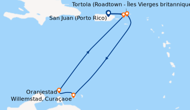 Itinéraire de la croisière San Juan (Porto Rico), Tortola (Roadtown - Îl...