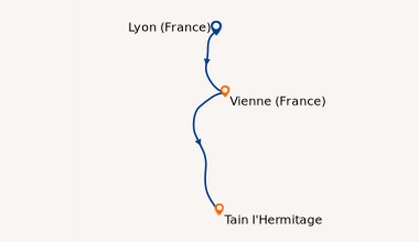 Carte de l'itinéraire de la croisière