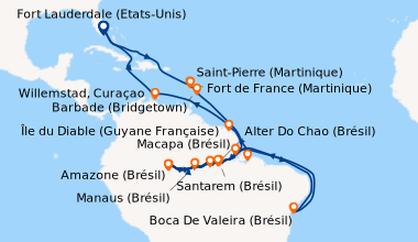 Itinéraire de la croisière Fort Lauderdale (Etats-Unis), En mer, En mer,...