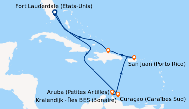 Itinéraire de la croisière Fort Lauderdale (Etats-Unis), En mer, En mer,...